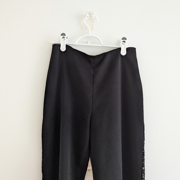 Alice and Olivia black dress pants with lace panel - Picture 2 of 8